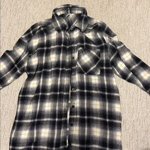 BP Black and White Plaid Button Down Shirt